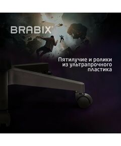 Купить Кресло компьютерное Brabix Striker GM-121 синхромеханизм, 2 подушки, экокожа/велюр, черное/серое [532961], изображение 22 в интернет-магазине Irkshop.ru