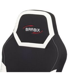 Купить Кресло компьютерное Brabix Alpha GM-018 ткань/экокожа, черное/белое [532640], изображение 6 в интернет-магазине Irkshop.ru