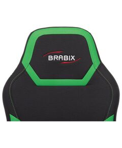 Купить Кресло компьютерное Brabix Alpha GM-018 ткань/экокожа, черное/зеленое [532639], изображение 5 в интернет-магазине Irkshop.ru