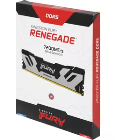 Купить Память Kingston Fury Renegade Silver XMP Gaming 32Gb Kit 2x16Gb DDR5 7200MHz PC5-57600 CL38 DIMM 288-pin 1.45В kit single rank с радиатором RTL [KF572C38RSK2-32], изображение 4 в интернет-магазине Irkshop.ru