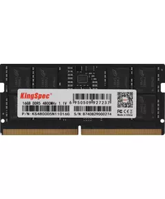 Купить Память KingSpec 16Gb DDR5 4800MHz PC5-38400 CL40 SO-DIMM 288-pin 1.1В single rank RTL [KS4800D5N11016G], изображение 2 в интернет-магазине Irkshop.ru