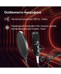 Купить Микрофон проводной Oklick SM-600G 2.5м черный [1796784], изображение 32 в интернет-магазине Irkshop.ru