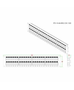 Купить Патч-панель Hyperline PP3-19-48-8P8C-C5E-110D 19", 2U, 48 портов RJ-45, категория 5e, Dual IDC, ROHS, цвет черный в интернет-магазине Irkshop.ru