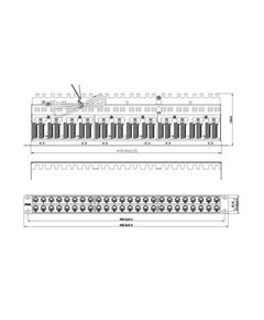 Купить Патч-панель высокой плотности Hyperline PPHD-19-48-8P8C-C6-SH-110D 19", 1U, 48 портов RJ-45, полный экран, категория 6, Dual IDC, изображение 2 в интернет-магазине Irkshop.ru