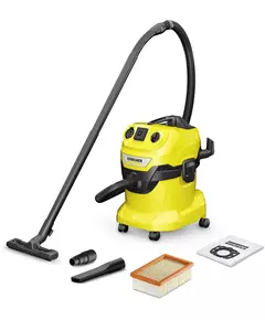 Купить Строительный пылесос Karcher WD 4 P V-20/5/22 1000Вт (уборка: сухая/сбор воды/выдув) желтый [1.628-270.0], изображение 5 в интернет-магазине Irkshop.ru