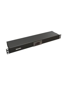 Купить Микропроцессорная контрольная панель Hyperline TMP-230V/2w-RAL9004 1U, для всех шкафов 19", подключение до двух устройств, датчик температуры, кабель питания, цвет черный в интернет-магазине Irkshop.ru