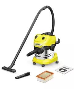 Купить Строительный пылесос Karcher WD 4 S V-20/5/22 1000Вт (уборка: сухая/сбор воды) желтый [1.628-260.0] в интернет-магазине Irkshop.ru