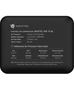 Купить Автомобильный компрессор Navitel AIR 15 AL 15л/мин шланг 0.26м, изображение 4 в интернет-магазине Irkshop.ru