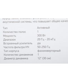 Купить Сабвуфер автомобильный Digma DCS-120 300Вт активный, изображение 12 в интернет-магазине Irkshop.ru