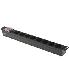 Купить Блок распределения питания Lanmaster TWT-PDU19-10A8P-1.8 гор.размещ. 8xSchuko базовые 10A Schuko 1.8м в интернет-магазине Irkshop.ru