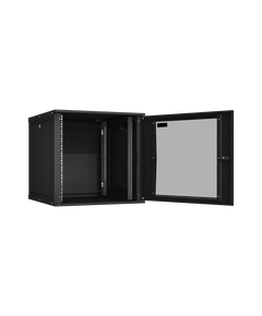 Купить Настенный разборный шкаф TLK TWI-126060-R-G-BK 19", 12U, стеклянная дверь, Ш600хВ569хГ600мм, 2 пары монтажных направляющих, черный, изображение 2 в интернет-магазине Irkshop.ru