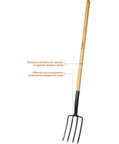 Вилы садовые GRINDA PROLine 280 x 180 x 1500 мм антикор. покрытие, деревянный черенок [39725] фотографии