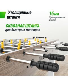 Игровой стол Футбол - Кикер UNIX line Grey Wood 125х61 см фотографии
