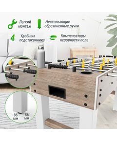 Игровой стол Футбол - Кикер UNIX line Grey Wood 125х61 см фотографии
