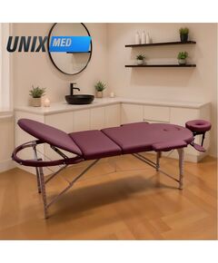 Массажный стол UNIX Med Comfort 3 Section Burgundy фотографии
