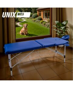 Массажный стол UNIX Med Master 2 Section Blue фотографии