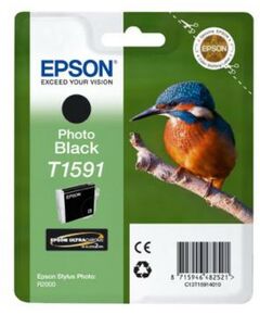 Для Epson (оригинал): Картридж Epson T1591 Photo Black для EPS ST Photo R2000 [C13T15914010] фотографии