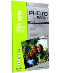 Бумага: Бумага глянцевая Cactus CS-GA314050 A3, 50 листов, 140 г/м2 фотографии