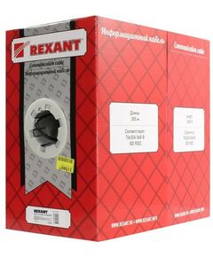 Кабель и разъемы: Кабель Rexant FTP 4 пары кат.5e бухта 305м для внешней прокладки [01-0146-1] фотографии