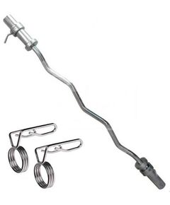 Грифы для штанги: Гриф W-образный DFC OB47C-50 Нагрузка на гриф 160 кг, 47", д50, замок-пружина фотографии