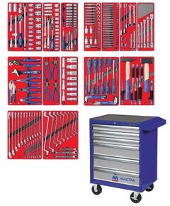 Купить Набор инструментов "ЛИДЕР" МАСТАК 52-06270B в синей тележке, 270 предметов в интернет-магазине Irkshop.ru