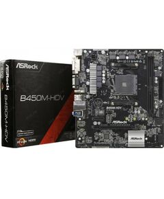 Купить Материнская плата ASRock B450M-HDV AM4  PCI-E Dsub+DVI+HDMI GbLAN SATA RAID MicroATX 2DDR4 RTL в интернет-магазине Irkshop.ru