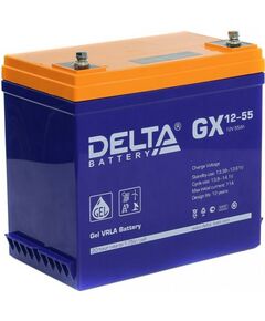 Аккумуляторы для ИБП и охранных систем: Аккумулятор Delta GX 12-55 12V, 55Ah, для UPS фотографии