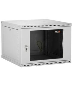 Купить Настенный разборный шкаф TLK TWI-066045-R-G-GY 19", 6U, стеклянная дверь, Ш600хВ303хГ450мм, 1 пара монтажных направляющих, серый в интернет-магазине Irkshop.ru