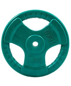 Диски d 25:  Диск обрезиненный 3 HANDLE цветной D26 мм PROFI-FIT 10 кг фотографии