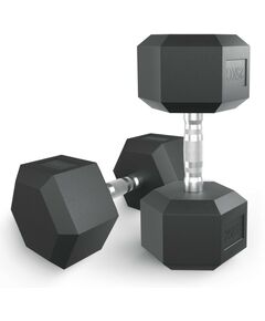 Гантели: Гантель гексагональная UNIXFIT 25 кг обрезиненная, пара фотографии