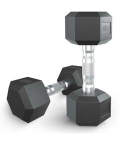 Гантели: Гантель гексагональная UNIXFIT 7,5 кг обрезиненная, пара фотографии