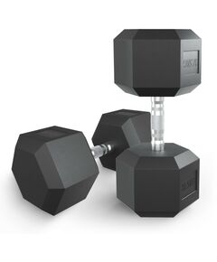 Купить Гантель гексагональная UNIXFIT 37,5 кг обрезиненная, пара в интернет-магазине Irkshop.ru