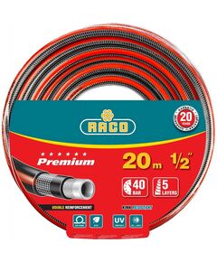 Шланги, системы водопровода и автополива: Поливочный шланг RACO PREMIUM 1/2" 20 м 40 атм, пятислойный, усиленный двумя слоями армирования [40300-1/2-20] фотографии