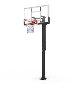 Баскетбол: Баскетбольная стойка стационарная UNIX line B-Stand-TG 54"x32" R45 H230-305 см фотографии