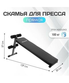 Купить Скамья для пресса ONLYTOP ET-101 120 см, прямая в интернет-магазине Irkshop.ru