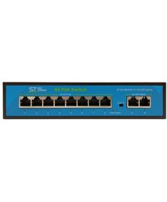 Источники питания: Коммутатор POE 8-ми портовый ST ST-S180POE (2M/100W/А) PRO резервируемый, для обеспечения  проводных сетей напряжением 48В, PoE порты: 8 х (10/100 Мбит/с), UpLink порты: 2 х (10/100 Мбит/с) фотографии