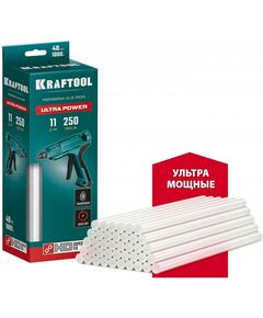 Клеевые стержни KRAFTOOL Ultra Power 11 х 250 мм 40 шт, ультрамощные, прозрачные [06848-40] фотографии