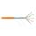 Кабель Nikomax NMC 4240C-OR F/UTP 4 пары, Кат.6 (Класс E), тест по ISO/IEC, 250МГц, одножильный, BC (чистая медь), 23AWG (0,55мм), полимерный материал нг(А)-HF, внутренний, оранжевый, 305м фотографии