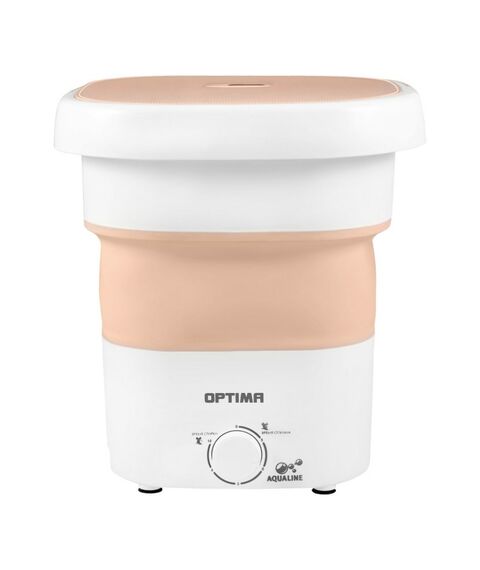 Стиральная машина OPTIMA МС-31СК объем загрузки 2.5кг, складная, компактная, воду не греет, вес 4 кг, материал бака пластик и резина, тип установки отдельно стоящая, цвет оранжевый, управление механич. фотографии
