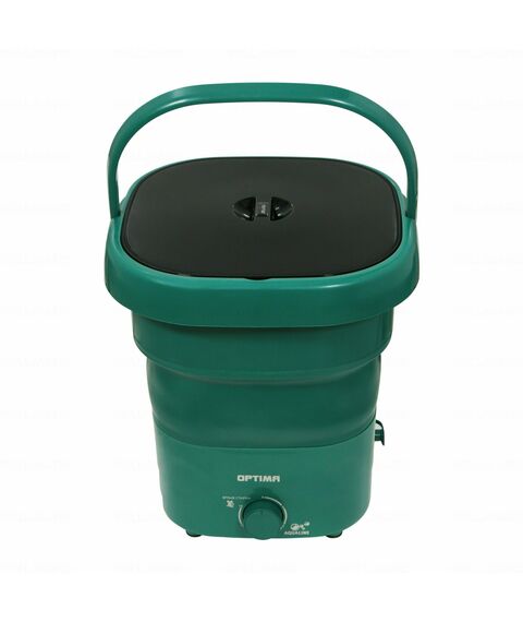 Стиральная машина OPTIMA МС-30СК тёмный изумруд, объем загрузки 2.5кг, складная, компактная, воду не греет, вес 4 кг, материал бака: пластик и резина, тип установки отдельно стоящая, цвет изумруд, управление механическое фотографии