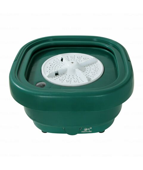 Стиральная машина OPTIMA МС-30СК тёмный изумруд, объем загрузки 2.5кг, складная, компактная, воду не греет, вес 4 кг, материал бака: пластик и резина, тип установки отдельно стоящая, цвет изумруд, управление механическое фотографии