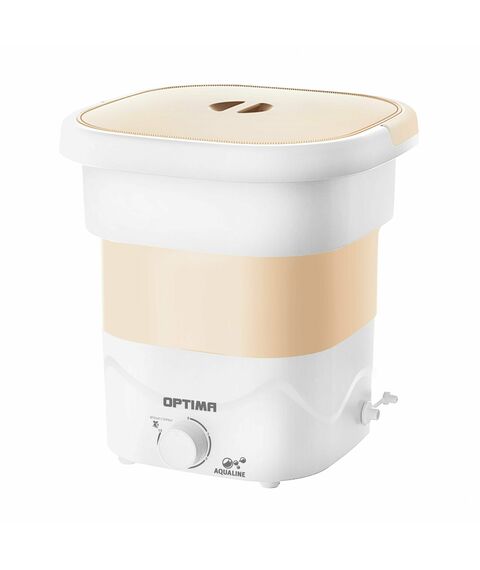 Стиральная машина OPTIMA МС-31СК объем загрузки 2.5кг, складная, компактная, воду не греет, вес 4 кг, материал бака пластик и резина, тип установки отдельно стоящая, цвет оранжевый, управление механич. фотографии