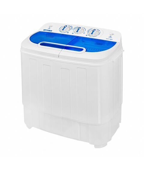 Стиральная машина OPTIMA МСП-40П Загрузка белья для стирки 4кг, загрузка белья для отжима 2.5кг, центрифуга, материал крышки пластик, мощность стирки 260Вт, мощность центрифуги 145Вт, сливной насос, класс защиты от поражения электричеством фотографии