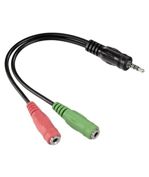 Адаптер аудио Hama H-54573 2xJack 3.5 (f), Jack 3.5 (m), 10 см фотографии