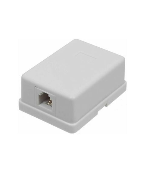 Розетка настенная телефонная Lanmaster TWT-SS1-12-WH RJ-12 фотографии