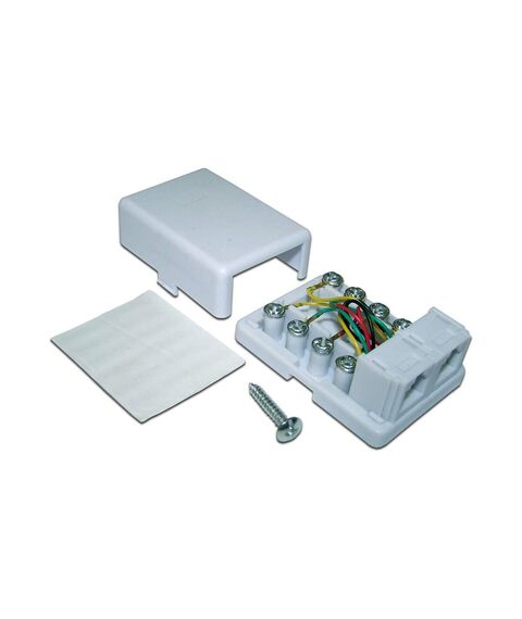 Розетка настенная телефонная Lanmaster TWT-SS2-1212-WH RJ-12 двойная фотографии