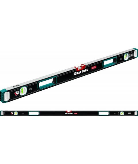 Сверхпрочный магнитный уровень KRAFTOOL A-RATE CONTROL 1500 мм точность 0.3 мм/м, с зеркальным глазком [34988-150] фотографии