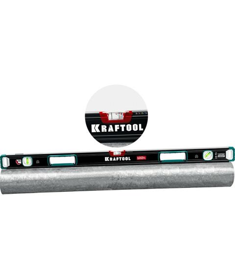 Сверхпрочный магнитный уровень KRAFTOOL A-RATE CONTROL 1500 мм точность 0.3 мм/м, с зеркальным глазком [34988-150] фотографии