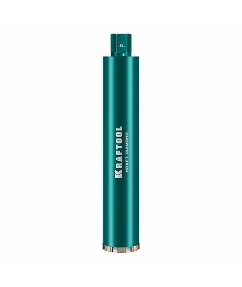 Алмазная Коронка по железобетону KRAFTOOL DIAMOND 82 мм 450 мм, 1 1/4", лазерная сварка сегментов [29825-082] фотографии