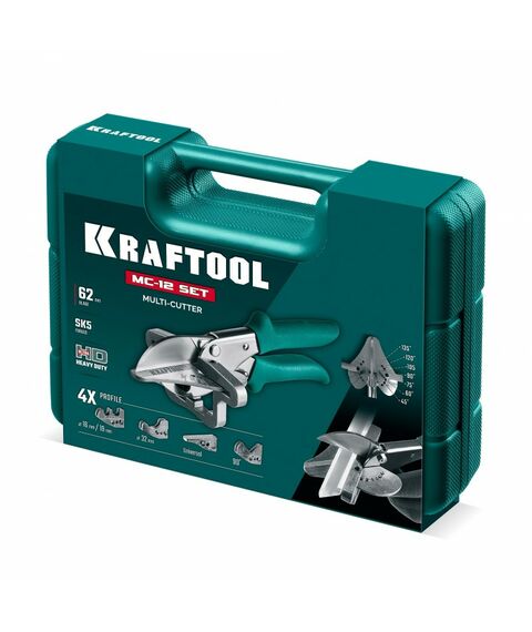 Угловые ножницы KRAFTOOL MC-12 с набором матриц для различных профилей из пластика и резины [23372-12] фотографии